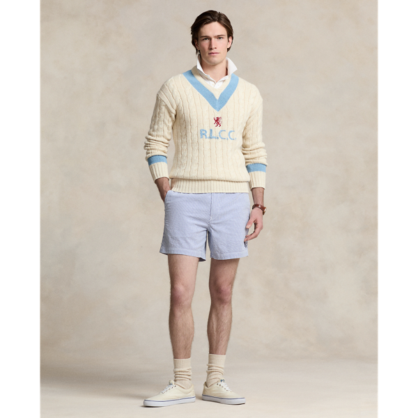 Shop Polo Ralph Lauren 15.2 Cm Polo Prepster Seersucker Shorts In Blue