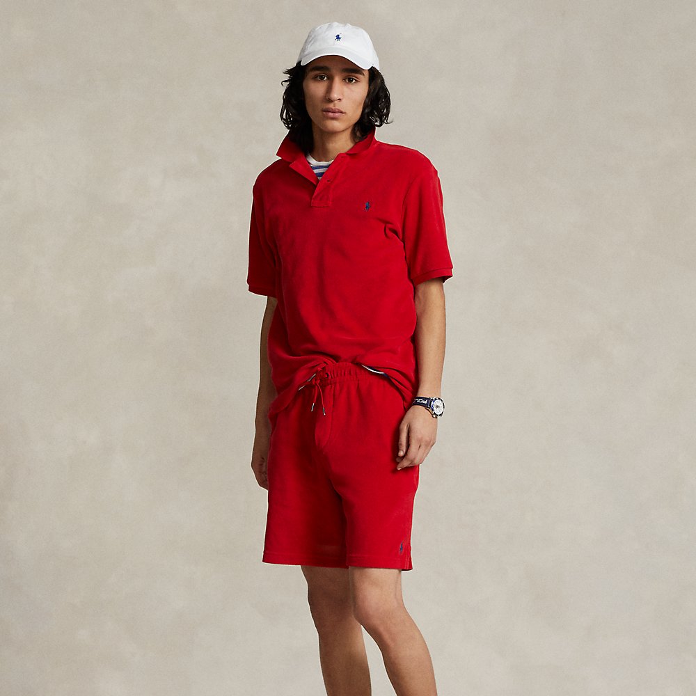 Shop Ralph Lauren 8.5-inch Terry Drawstring Short In Rl Red