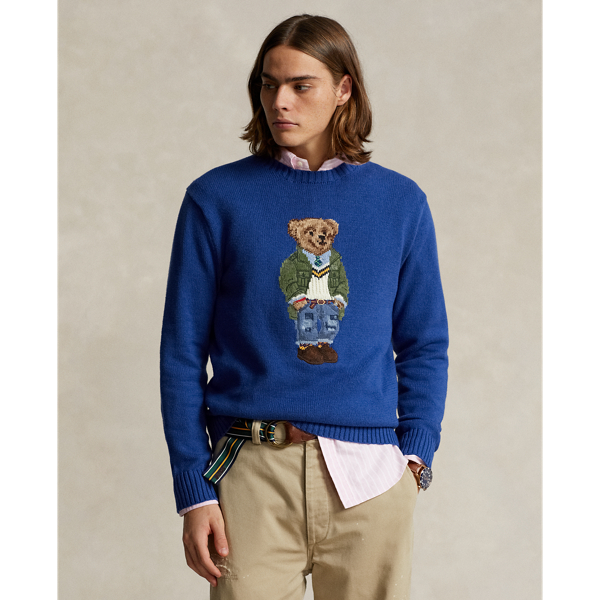 Ralph Lauren Polo Bear Sweater In Beach Royal