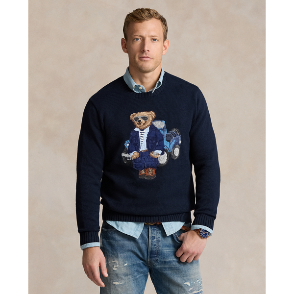 Shop Ralph Lauren Polo Bear Sweater In Aviator Navy