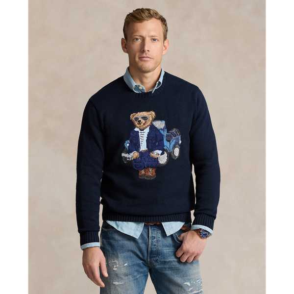 POLO RALPH LAUREN◇POLO BEAR/ポロベア/セーター(厚手)/M/ウール/NVY