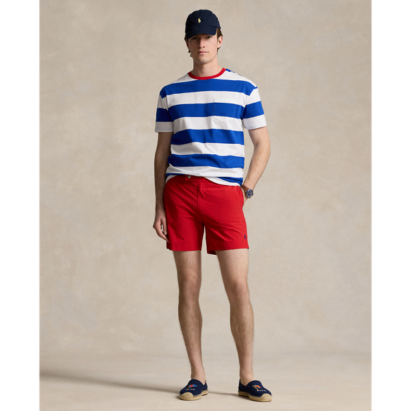 Polo Ralph Lauren Embroidered-logo Corduroy Shorts In Rl2000 Red