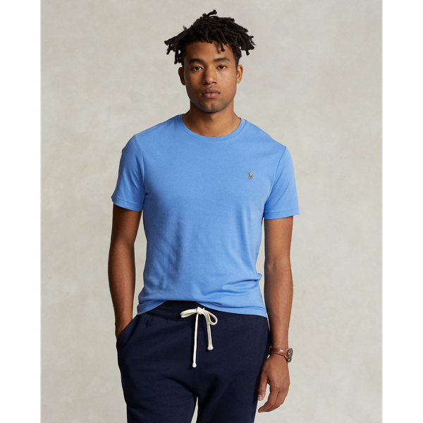 Polo Ralph Lauren Classic Fit Soft Cotton Crewneck T-shirt In Summer Blue