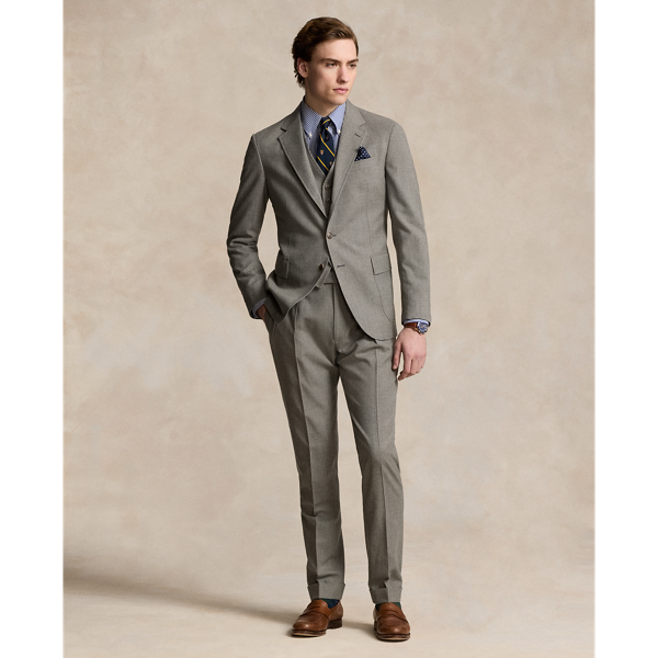 Ralph Lauren Polo Wool Flannel 3-piece Suit In Light Grey Melange