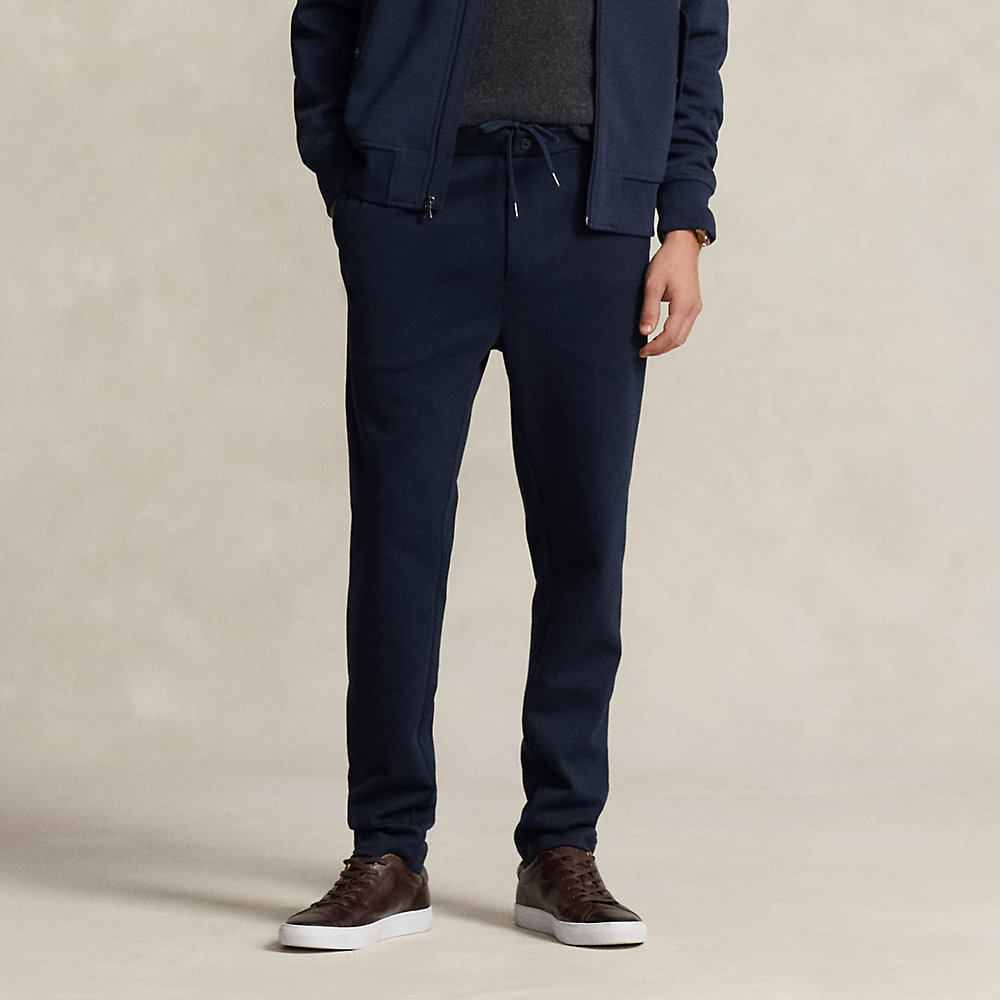 Ralph Lauren Tapered Double-knit Pant In Aviator Navy