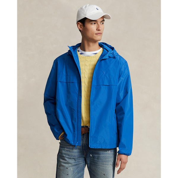 Ralph Lauren Water-repellent Hooded Jacket In Dakota Blue