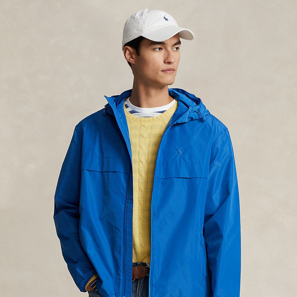 Ralph Lauren Water-repellent Hooded Jacket In Dakota Blue
