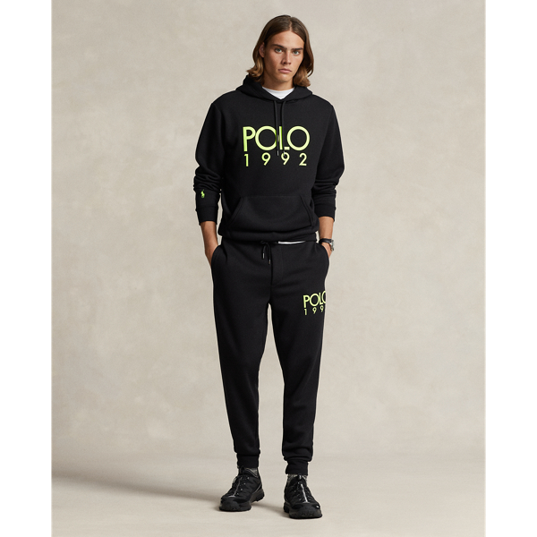 Ralph Lauren Logo Fleece Jogger Pant In Polo Black
