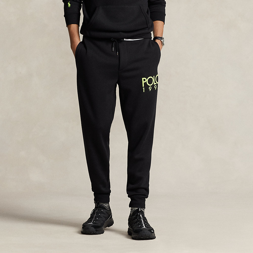 Ralph Lauren Logo Fleece Jogger Pant In Polo Black