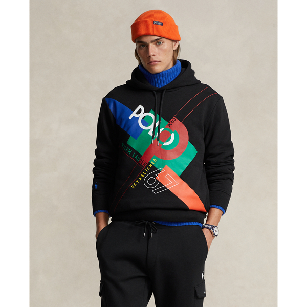 Ralph Lauren Logo Fleece Hoodie In Polo Black