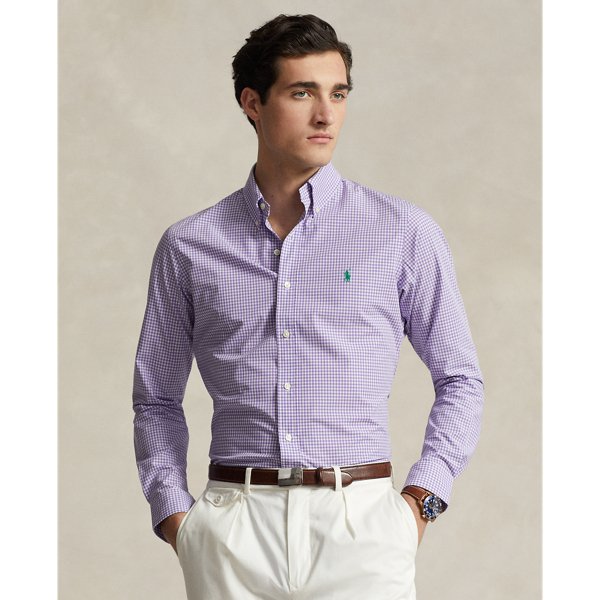 Chemise ajustée vichy popeline stretch - Polo Ralph Lauren - Modalova