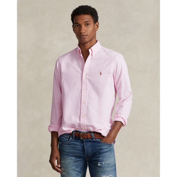 Polo Ralph Lauren Classic Fit Solid Pink Linen Button-down Shirt In New Rose/white