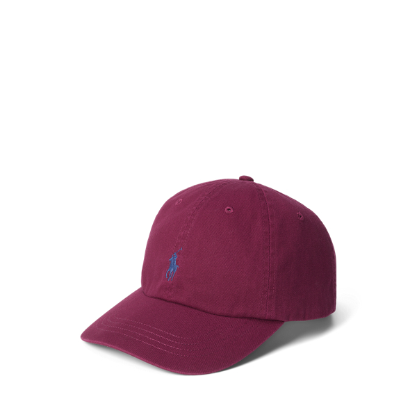 Ralph Lauren The Iconic Cotton Chino Ball Cap In Burgundy