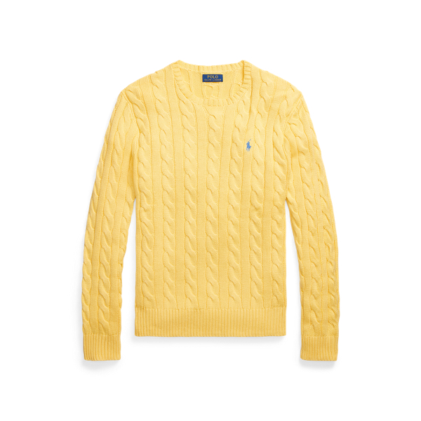 Polo Ralph Lauren Cable-knit Cotton Jumper In Yellow