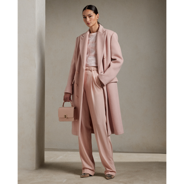 Ralph Lauren Adalaide Wool-cashmere Coat In Blush