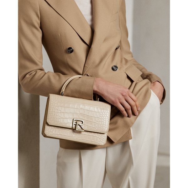 Polo Ralph Lauren Rl 888 Alligator Top Handle In Fawn