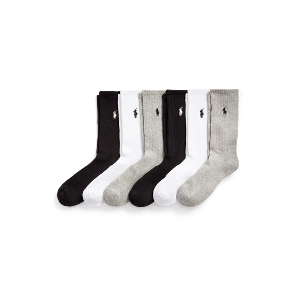 Polo Ralph Lauren Cotton-blend Crew Sock 6-pack In Ghast