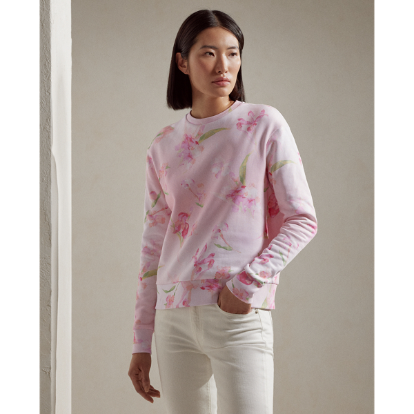 Shop Collection Lunar New Year Fleece Crewneck Pullover In Pink