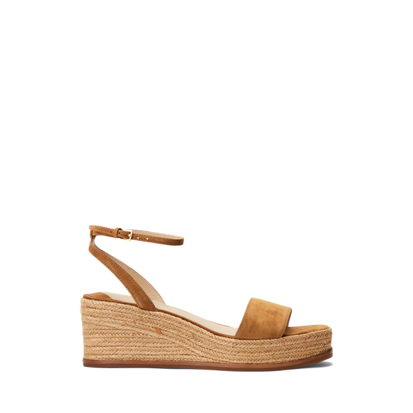 Lauren Ralph Lauren Women's Leona Espadrille Platform Wedge Sandals In Whiskey