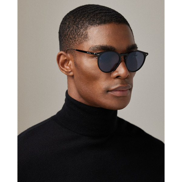 Ralph Lauren Heritage Round Sunglasses In Black