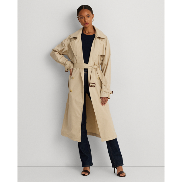 Lauren Ralph Lauren Belted Cotton Poplin Trench Coat In Explorer Sand