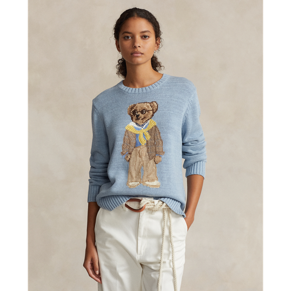 Pull col rond Polo Bear en coton - Polo Ralph Lauren - Modalova