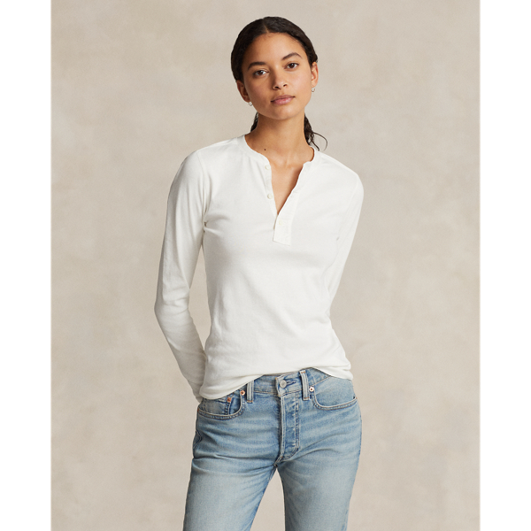 Ralph Lauren Cotton Henley Shirt In Nevis