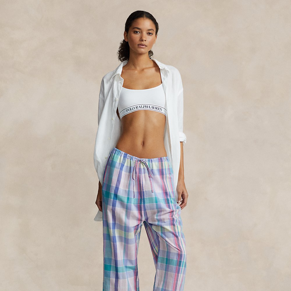 Ralph Lauren Plaid Cotton Pajama Pant In Romantic Madras