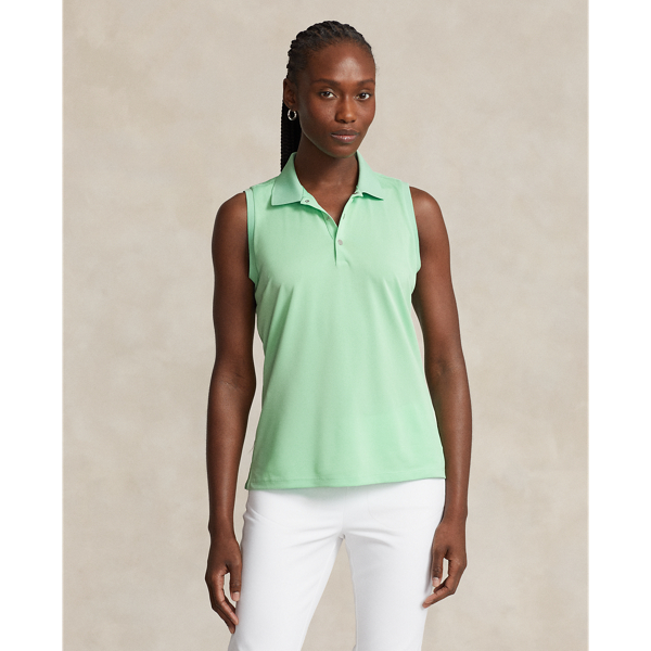 Shop Rlx Golf Classic Fit Sleeveless Tour Polo Shirt In Pastel Mint