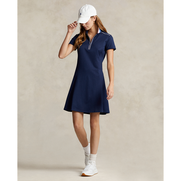 Rlx Golf Performance Jersey Polo Dress In Refined Navy