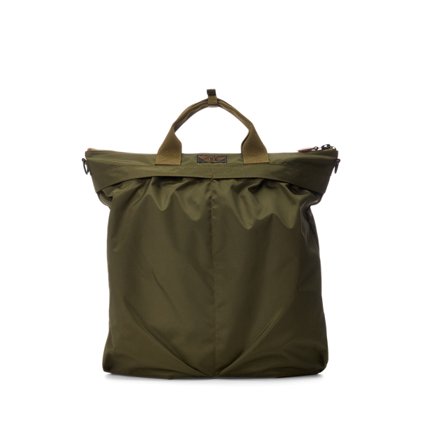 Double Rl Nylon Canvas Utility Bag In Olive Drab
