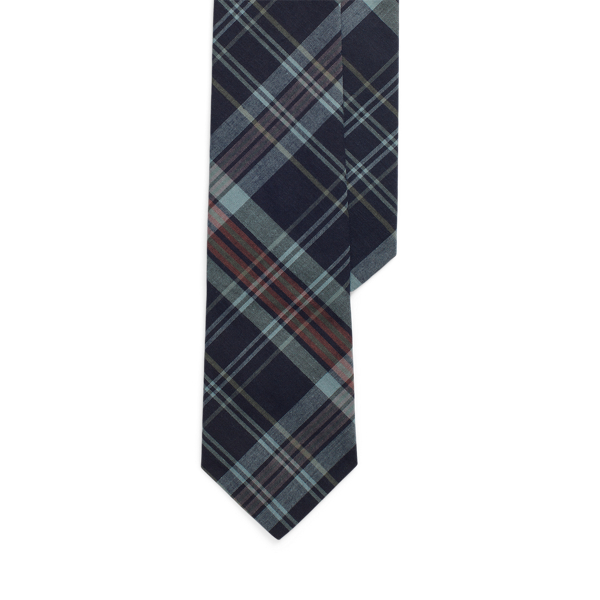 Shop Polo Ralph Lauren Indigo Plaid Tie In Multi