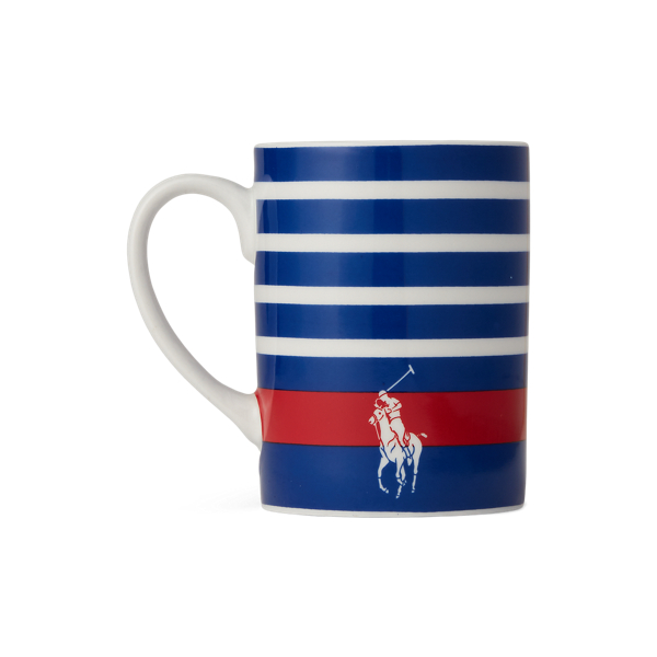 Shop Ralph Lauren Striped Pony Mug In Heritage Royal