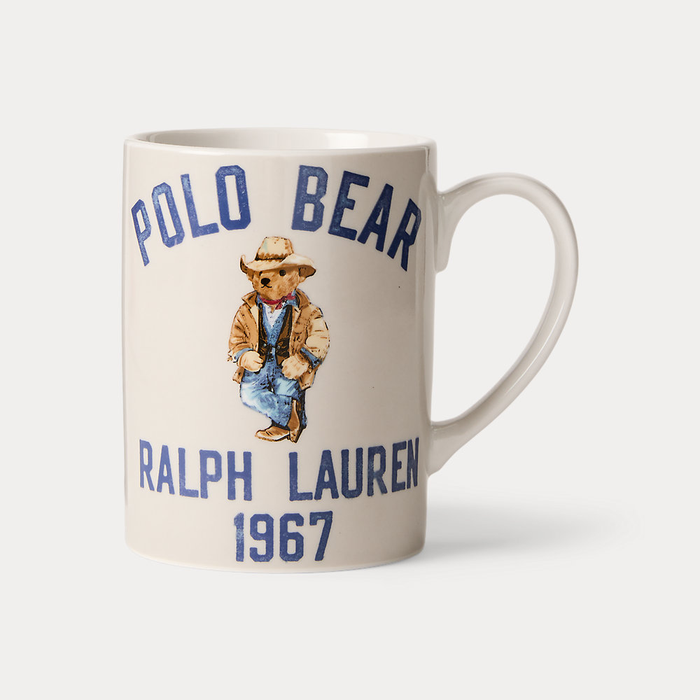 Ralph Lauren Country Polo Bear Mug In Blue Multi