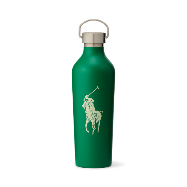 Shop Ralph Lauren Give Me Tap Big Pony Water Bottle In Green/white