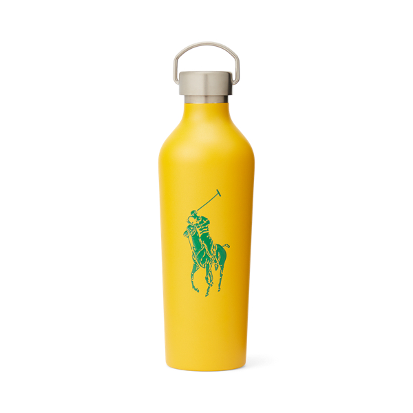 Shop Ralph Lauren Give Me Tap Big Pony Water Bottle In Yellow/green