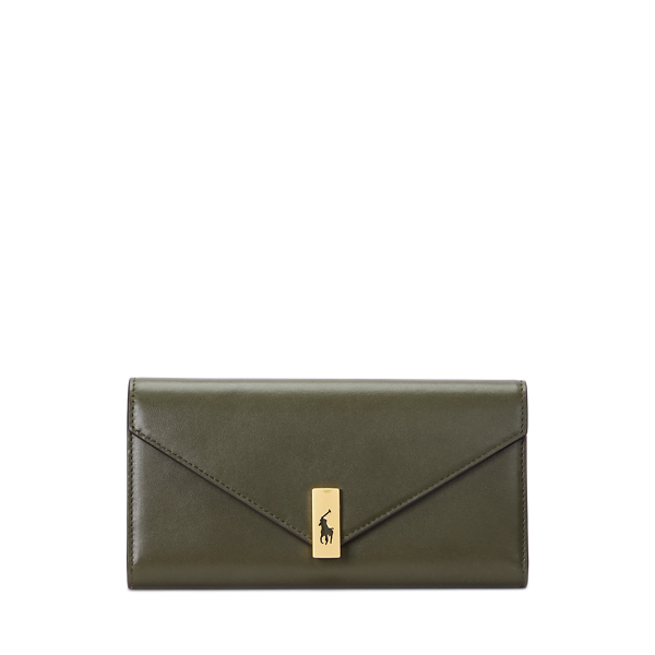 Shop Polo Ralph Lauren Polo Id Leather Wallet In Green