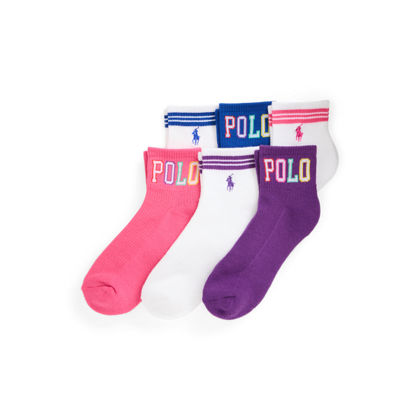 Shop Polo Ralph Lauren Logo Stretch Ankle Sock 6-pack In Multi