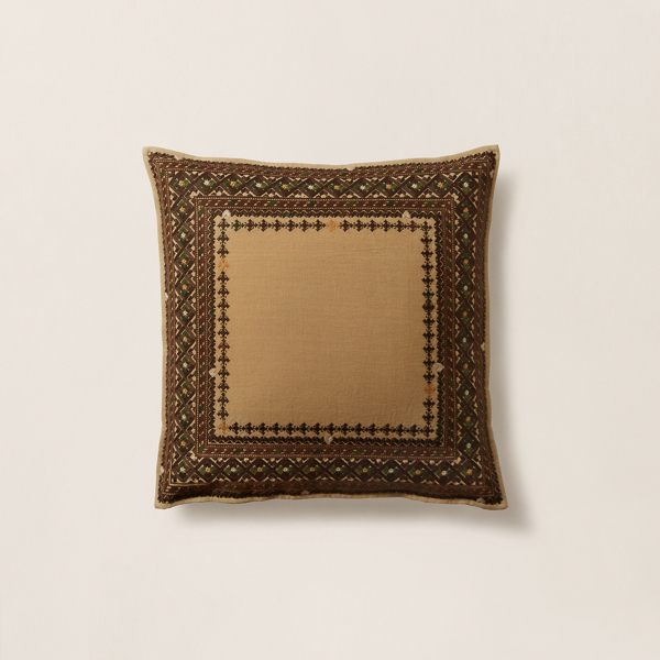 Polo Ralph Lauren Skyler Throw Pillow In True Brown/sand