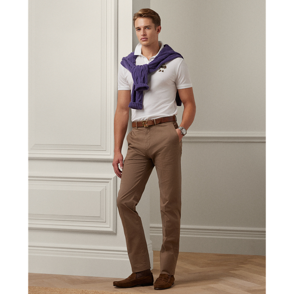 Ralph Lauren Purple Label Slim Fit Stretch Chino Pant In Dark Taupe