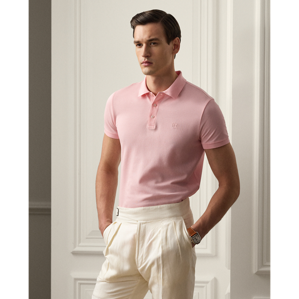 Ralph Lauren Purple Label Logo-embroidered Cotton-piqué Polo Shirt In Crystal Rose