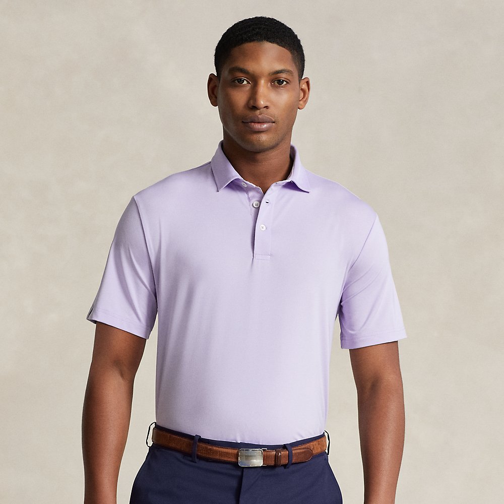 Shop Rlx Golf Classic Fit Performance Polo Shirt In Flower Purple