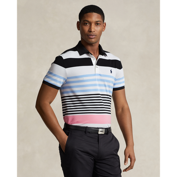 Rlx Golf Tailored Fit Performance Polo Shirt In Polo Black Multi