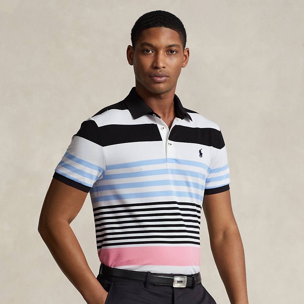 Rlx Golf Tailored Fit Performance Polo Shirt In Polo Black Multi