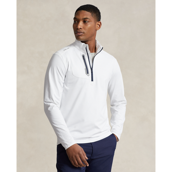 Rlx Golf Classic Fit Luxury Jersey Pullover In Ceramic White
