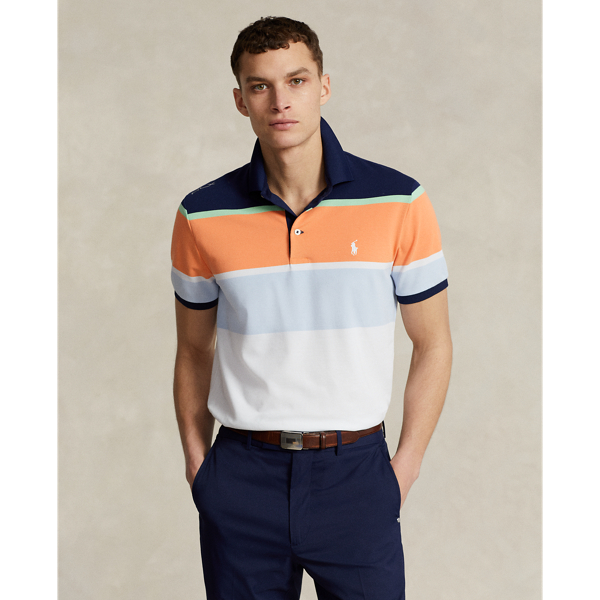 Rlx Golf Tailored Fit Performance Polo Shirt In Refined Navy Multi