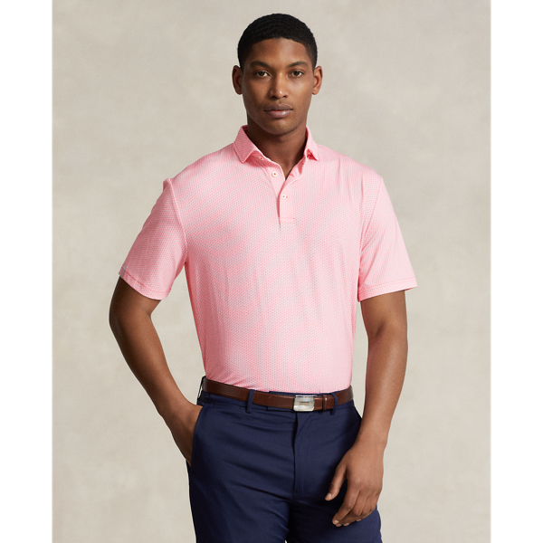 Shop Rlx Golf Classic Fit Performance Polo Shirt In Peaceful Coral Floral