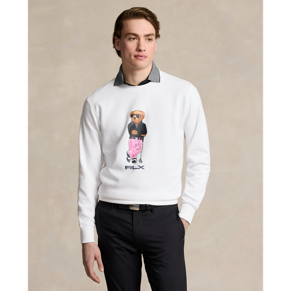 Rlx Golf Polo Bear Double-knit Sweatshirt In Ceramic White