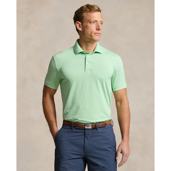 Shop Rlx Golf Tailored Fit Performance Polo Shirt In Pastel Mint