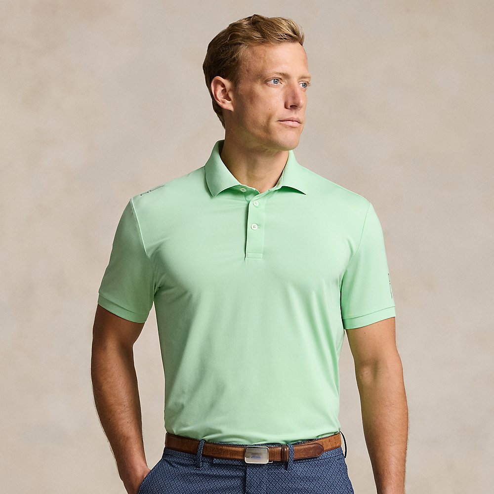 Rlx Golf Tailored Fit Performance Polo Shirt In Green